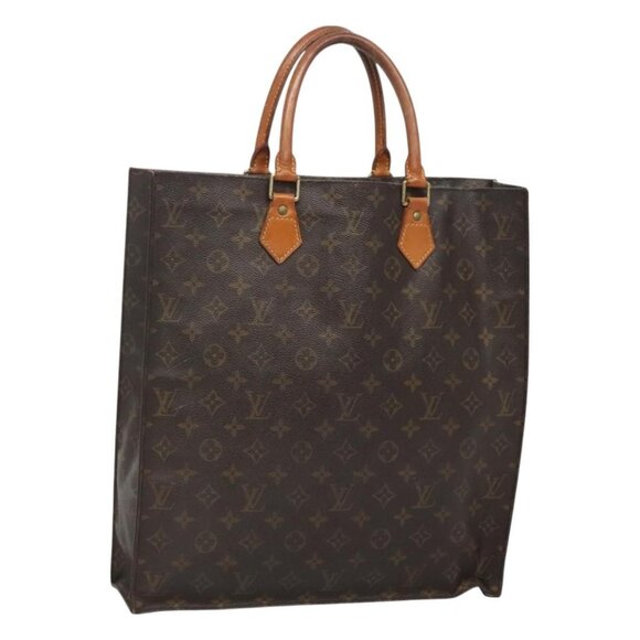 LOUIS VUITTON Monogram Sac Plat Hand Bag M51140 LV Auth hk2749 - Picture 1 of 16